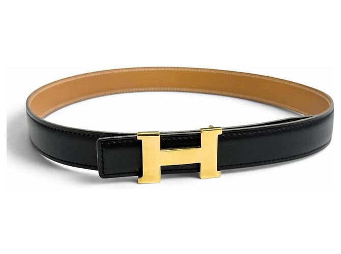 Hermès Hermes Vintage Mini Constance Reversible Leather Belt Brown Black