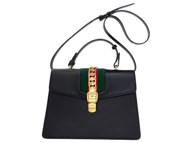 Sac à main 2-Way Gucci 431665 Sylvie Noir