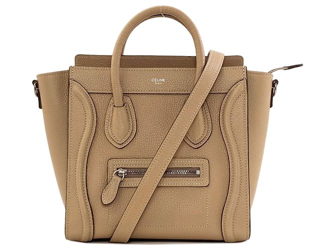 Céline Sac à main 2-Way Celine Luggage Nano Marron