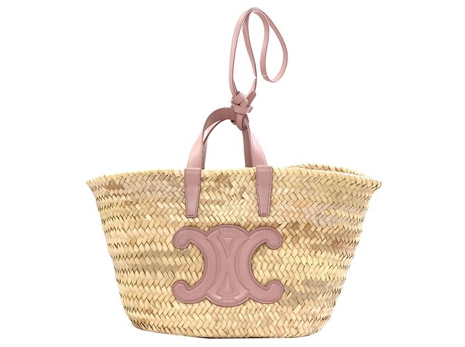 Céline Sac Panier Triomphe Classic Celine Rose Beige
