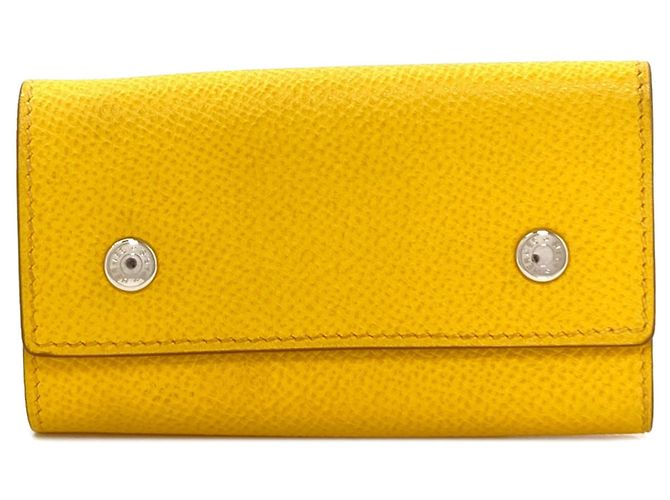 Hermès Hermes Sellier Etuicle 4 Key Case Yellow