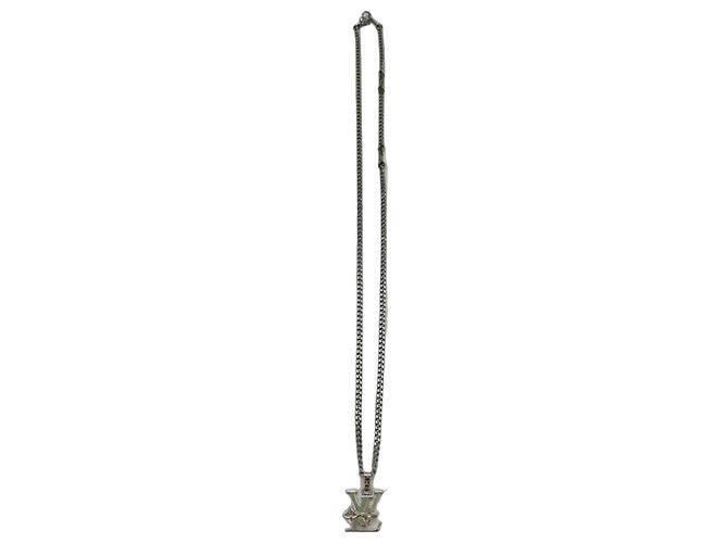 Collier Row Monogram Louis Vuitton Argenté