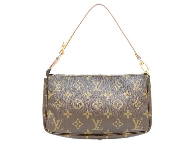 Sac à main Louis Vuitton Monogram Pochette Accessoires Marron