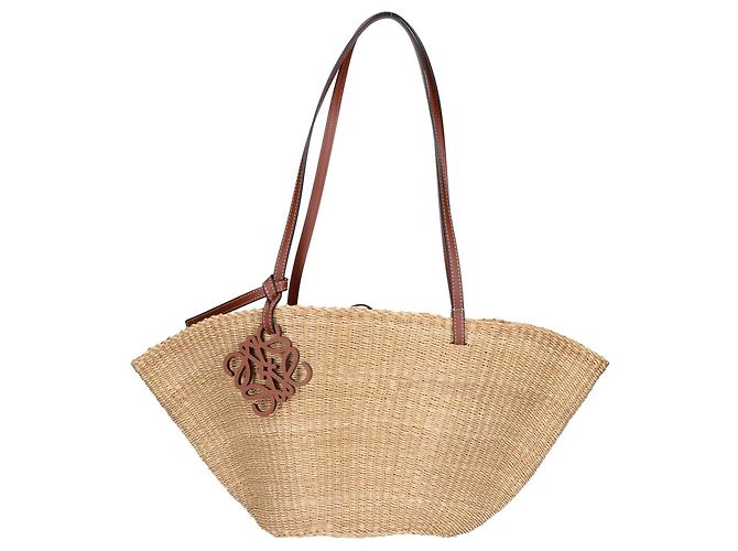 Sac à main panier LOEWE Elephant Grass & Calf Shell Marron