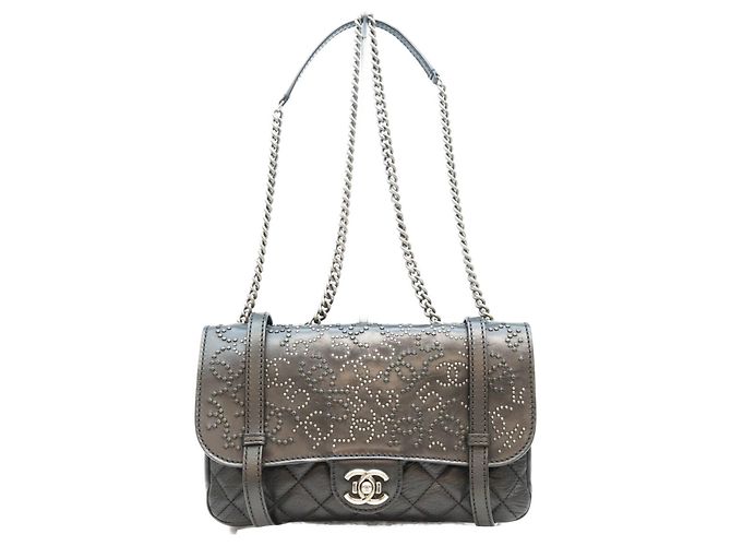Chanel Black Calfskin Shoulder Bag