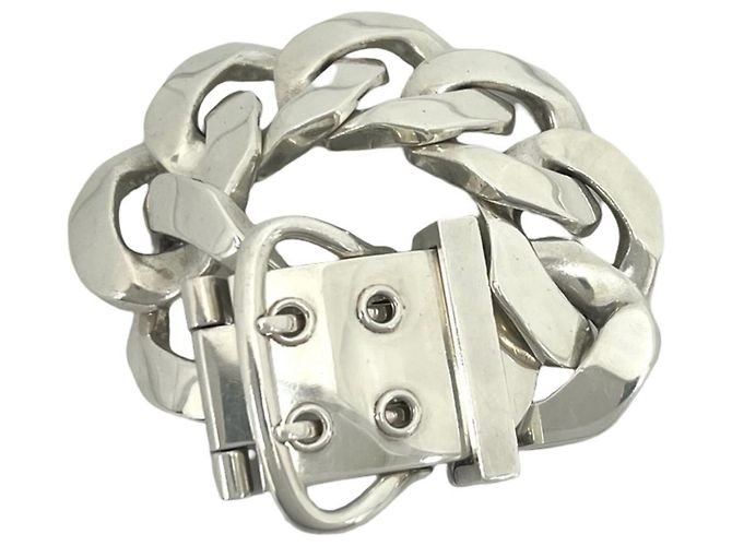 Hermès Pulsera Hermes Boucles Sellier TGM Plata