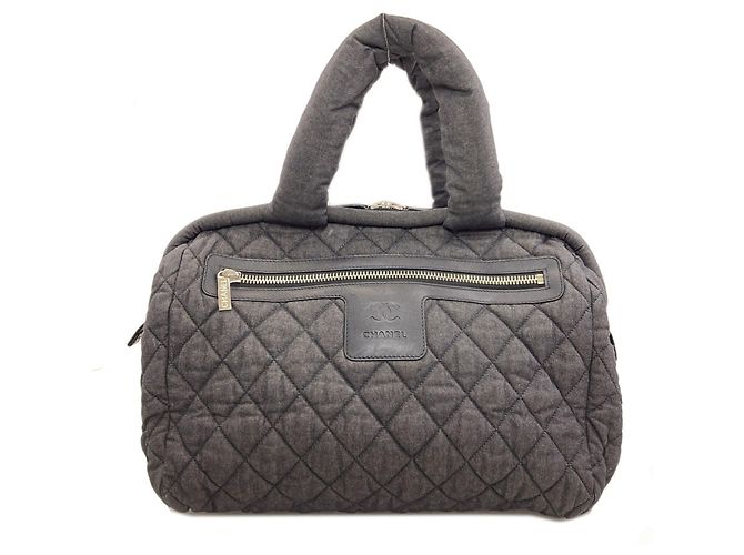 Saco Tote Chanel Coco Cocoon em denim Marrom