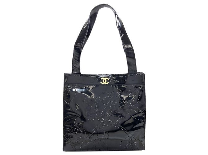 Sac à main Chanel Camellia perforé Noir
