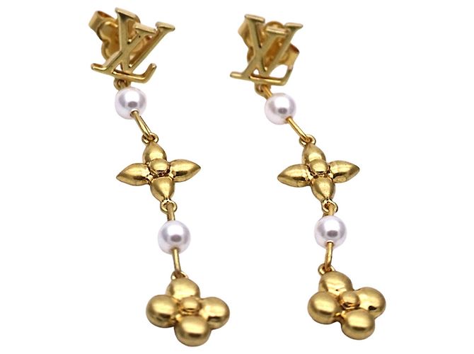 Louis Vuitton Gold Earrings Golden