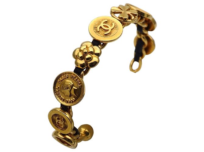 Bracelete Chanel preto e dourado