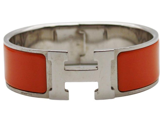 Hermès Hermes HERMES Bangle Clic Clack H Orange
