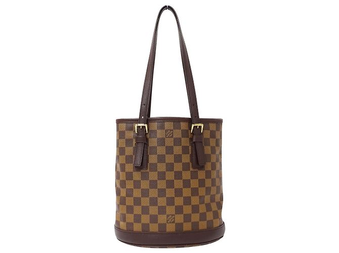 Borsa a mano Tote Louis Vuitton Damier da donna Marrone Damier ebene