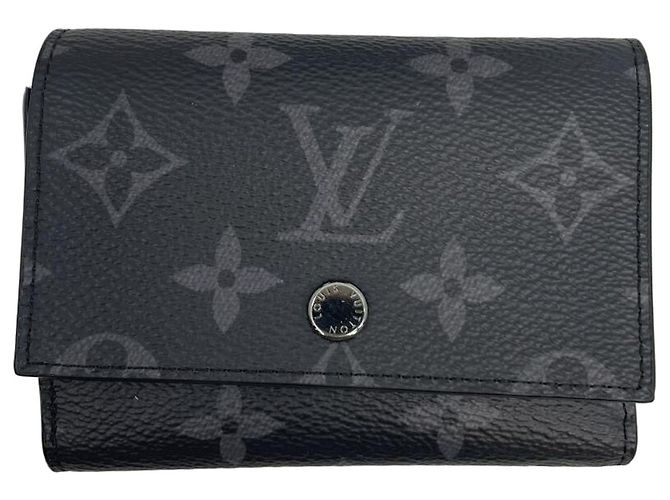Louis Vuitton Eclipse Victor Tri-Fold Geldbörse Schwarz Monogramm