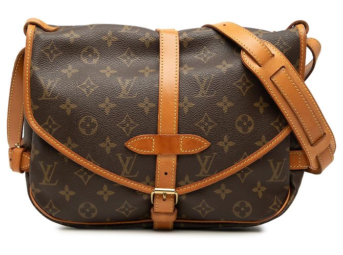 Louis Vuitton Brown Monogram Saumur 30 Marron