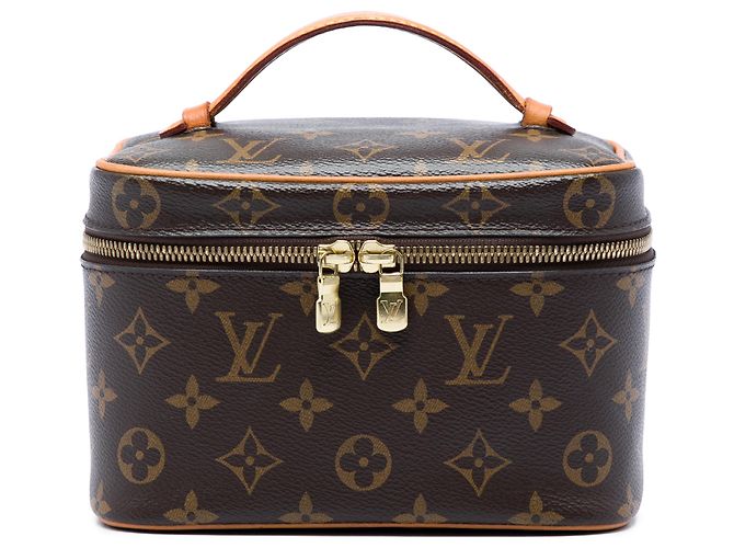 Cannes Louis Vuitton Brown Monogram Nice Mini Vanity Case Marrom