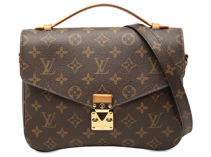 Louis Vuitton Brown Monogram Pochette Metis Marrone