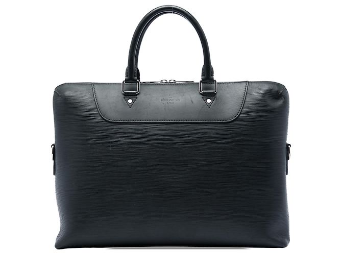 Louis Vuitton Black Epi Porte Documents Jour Noir