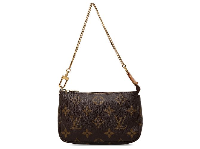 Louis Vuitton Brown Monogram Mini Pochette Accessoires Marrom