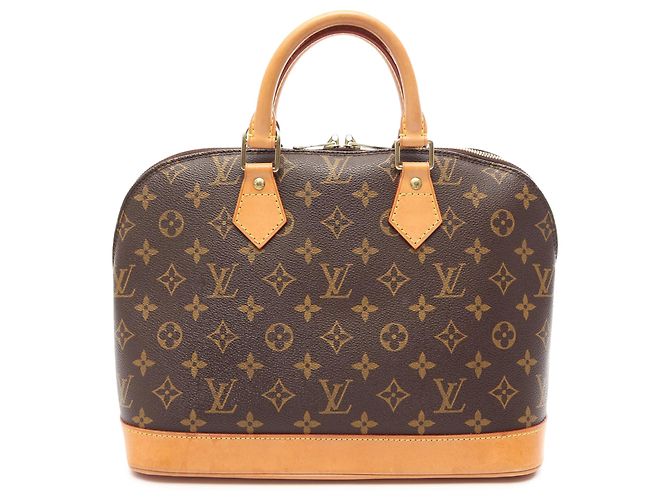 Louis Vuitton Brown Monogram Alma PM Castaño
