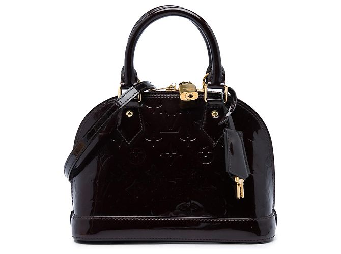 Louis Vuitton Purple Monogram Vernis Alma BB Roxo