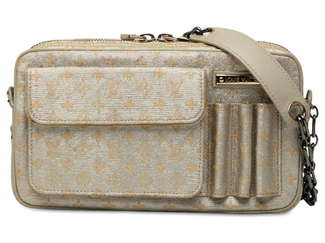 Louis Vuitton Silver Monogram Mini Lin Shine McKenna Argento