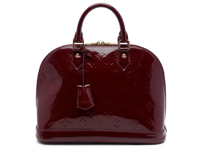 Louis Vuitton Red Monogram Vernis Alma PM Rouge Bordeaux