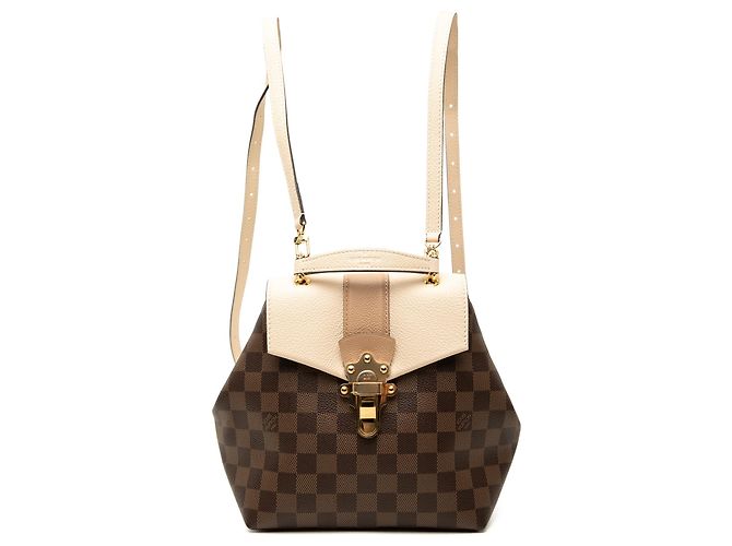 Louis Vuitton Brown Damier Ebene Clapton Castaño