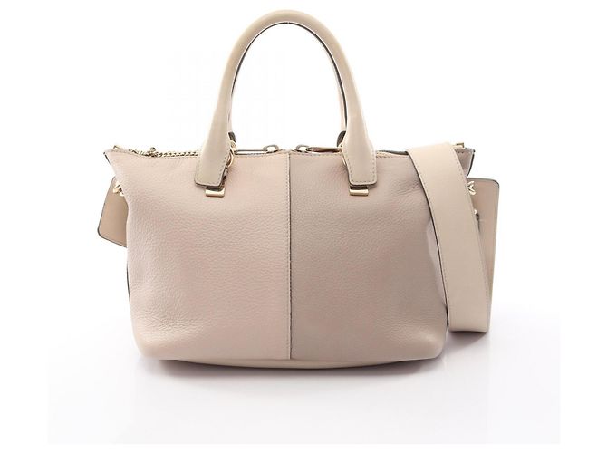 Chloé Baylee Bicolor 2-Way Handtasche Beige Roh