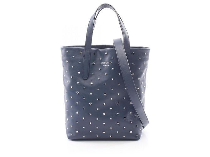 Borsa Tote Jimmy Choo Sofia N S Star Studded Blu navy