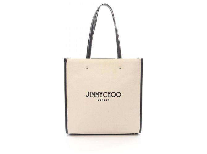 Borsa Tote con logo Jimmy Choo Nero Crudo