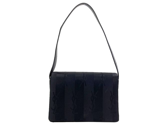 Borsa a tracolla Yves Saint Laurent Logo Stripe Nero