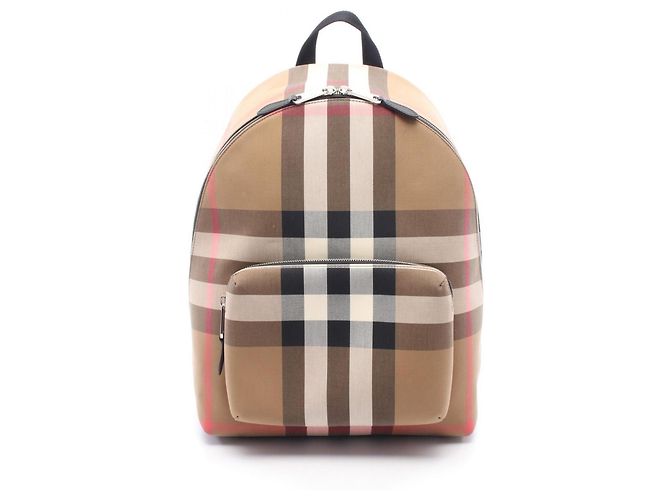 Sac à dos/Sac à main Burberry Jeff Check Noir Multicolore Beige