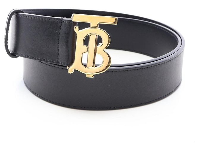 Burberry TB Ledergürtel für Herren Schwarz