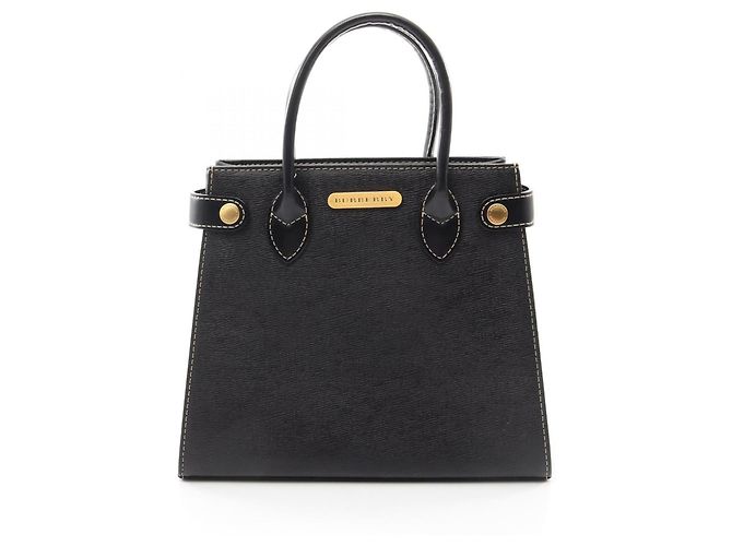 Borsa a mano Burberry in pelle nera Nero