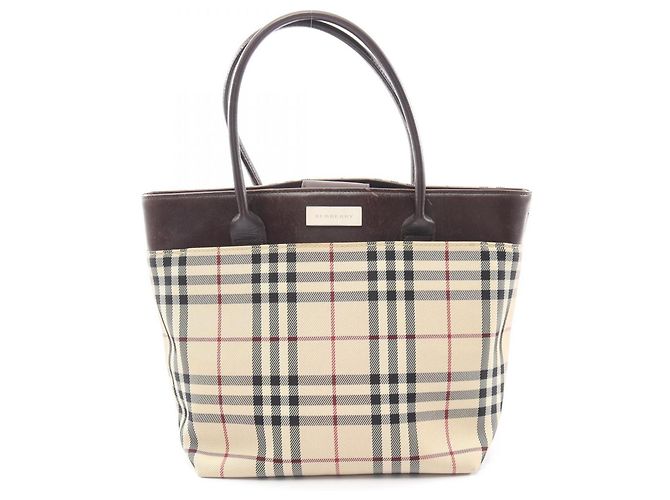 Bolsa de mão Burberry Nova Check Marrom Bege