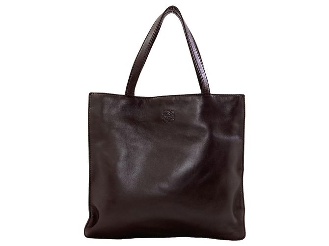 Bolsa Loewe Square Anagram Castanho escuro