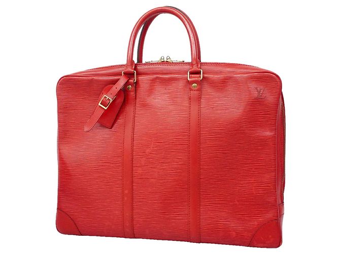 Pasta Louis Vuitton em couro Epi Vermelho