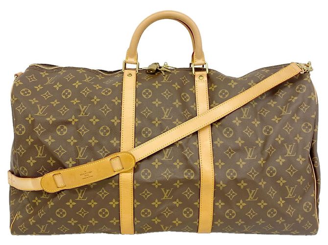 Louis Vuitton Boston Monogram Keepall Bandoulière 60 Marrone
