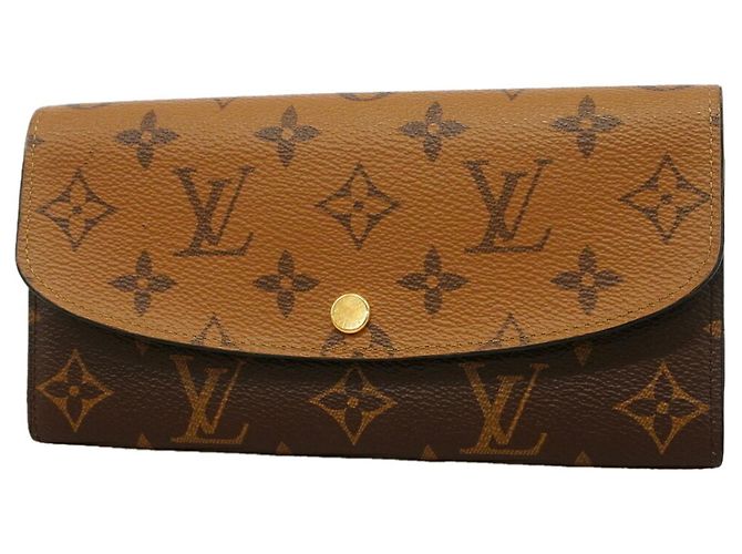 Louis Vuitton Monogram Reverse Portefeuille Emilie Long Wallet Brown