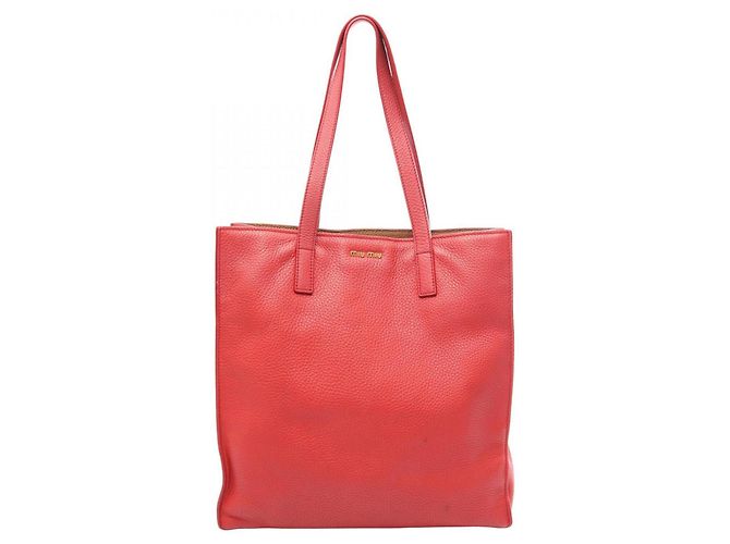 Miu Miu Tote Bag aus rotem Leder