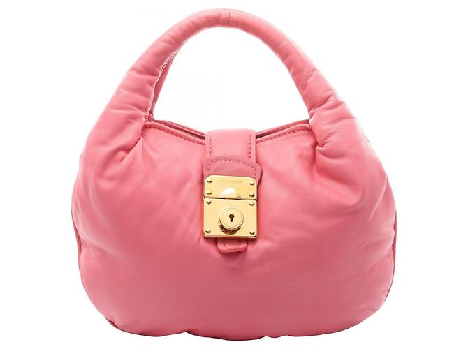 Sac à main Miu Miu en cuir rose
