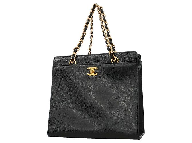Timeless Borsa Chanel in pelle di vitello martellata nera Nero