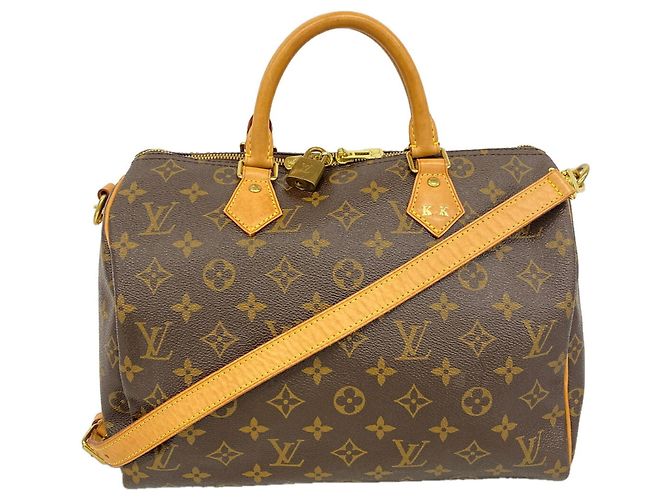 Borsa Louis Vuitton Monogram Speedy Bandoulière 30 Marrone