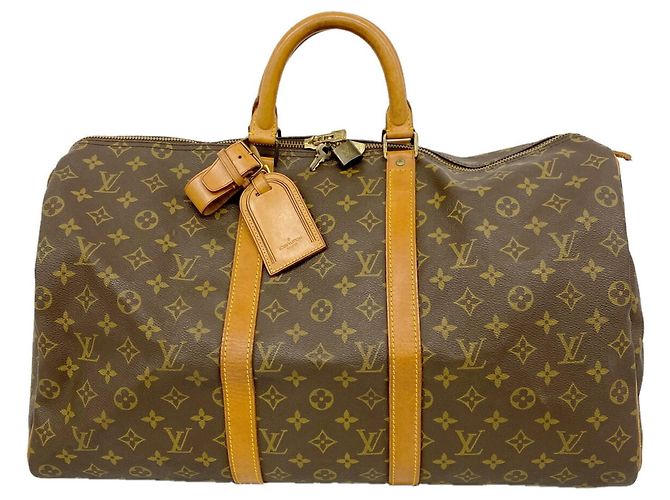 Louis Vuitton Boston Monogram Keepall 50 Marrom