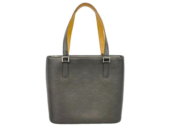 Louis Vuitton Monogram Mat Stockton Tote Bag Schwarz