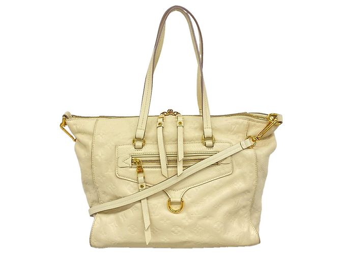Louis Vuitton Monogram Empreinte Lumineuse PM Tote Bag Weiß