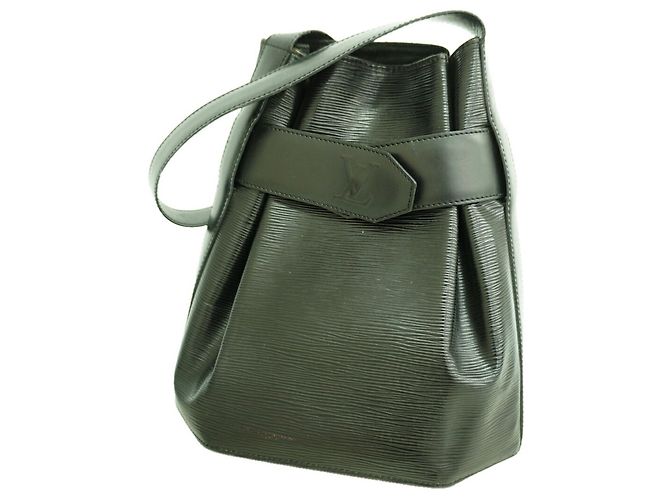 Borsa a tracolla Louis Vuitton Epi Depaule PM Nero