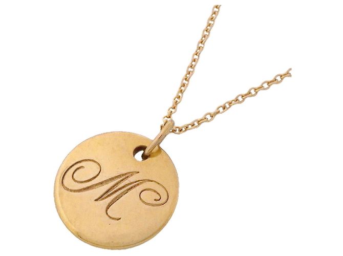 Autre Marque Collar de letra Notes Tiffany & Co. en oro amarillo de 18K