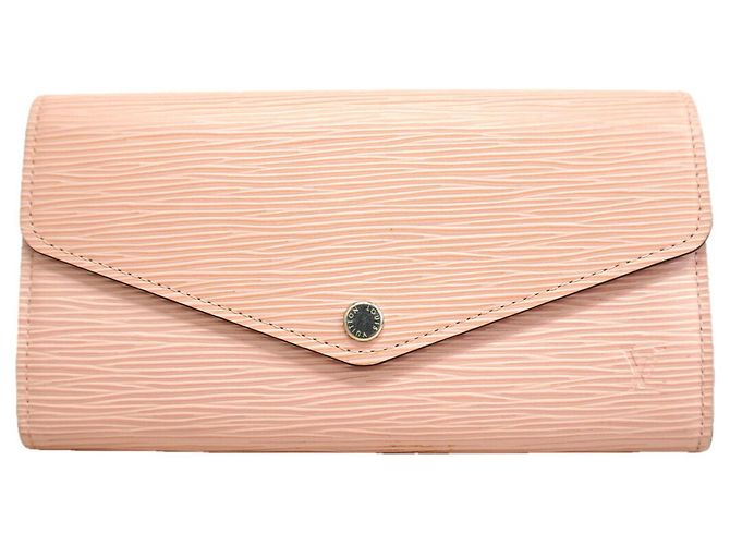 Cartera larga Louis Vuitton de piel Epi Rosa