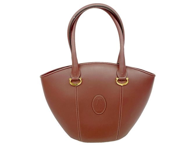 Cartier Must Lederhandtasche Bordeaux